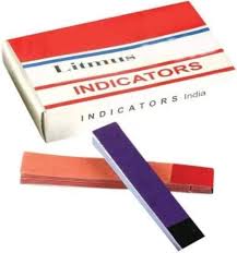 litmus paper (red or blue) 